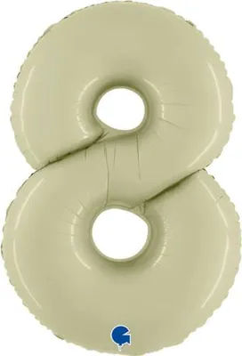 Zdjęcie produktu dla Balon Foliowy Cyfra 8, Satynowa Oliwkowa, 102cm Grabo
