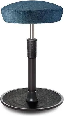 Produktbild von Sitz- Stehhocker Free Tall Hutsitz Camira Rivet Ozeanblau schwarz /schwarz.