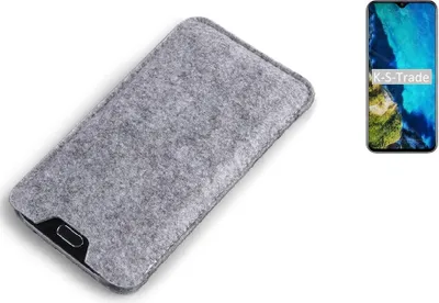 Produktbild von K-S-Trade Filz Handyhülle kompatibel mit Cubot P30 Schutzhülle Filztasche Filz Tasche Case Sleeve Handy Hülle Filzhülle grau