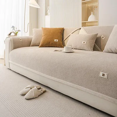 Produktbild von Heikoeco®Sofa Überzug 1/2/3/4 Sitzer L Form Sofa Cover Sofa-Schutzhülle Ecksofa,2025 Neue sofa schutz, rutschfester Sofaschoner,braun,90x180cm