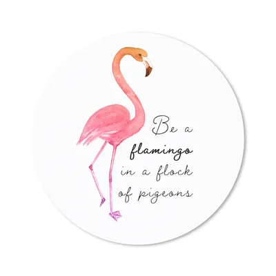 Produktbild von MuchoWow® Mauspad Mousepad Flamingo - Vogel - Aquarell - Zitate 40x40 cm - Mousepads - Maus Mat - Pad - Mausunterlage - Schreibtisch Accessoires
