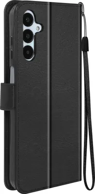 Zdjęcie produktu dla Mayaxess, Samsung Galaxy A25 5G Wallet Case Stand z paskiem na rękę, czarny