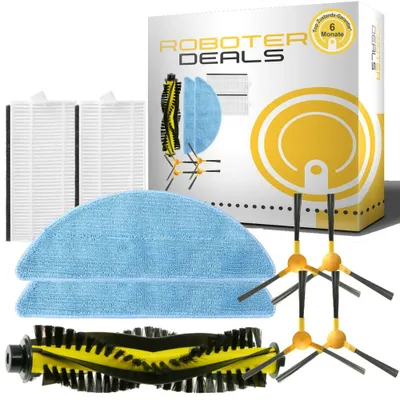 Immagine prodotto di Kit di accessori e ricambi per aspirapolvere Tesvor S6 Turbo (2 spazzole, 4 spazzole laterali, 2 filtri, 1 spazzola principale)