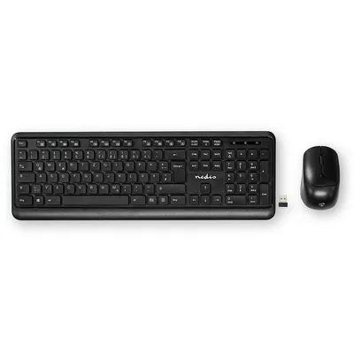 Immagine prodotto di Set mouse e tastiera Nedis - Senza fili - Collegamento mouse e tastiera: USB - 800 / 1200 / 1600 dpi - DPI regolabile - QWERTZ - Layout DE