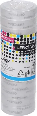 Zdjęcie produktu dla Taśma Klejąca 12mm X 20m Przezroczysta / 12 szt.