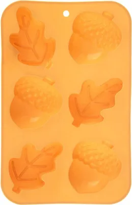 Produktbild von Silikon-Herbstkeksform, 6 Formen, 27 x 17 x 3 cm