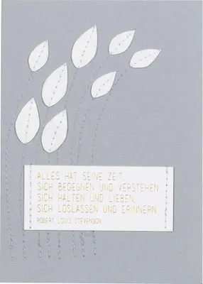 Produktbild von Genähte Trauerkarte "Alles hat seine Zeit"