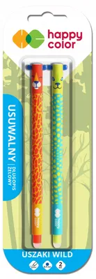 Zdjęcie produktu dla Długopisy wymazywalne Happy Color Uszaki 2 szt niebieskie 0,5 mm