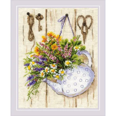 Produktbild von Riolis Kreuzstich Set "Sommertee", Zählmuster, 24x30cm