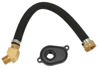 Image de Kit de vidange du radiateur d'huile avec adaptateur en aluminium anodisé de rechange pour Ford Powerstroke 6,0 L (2003-2010)
