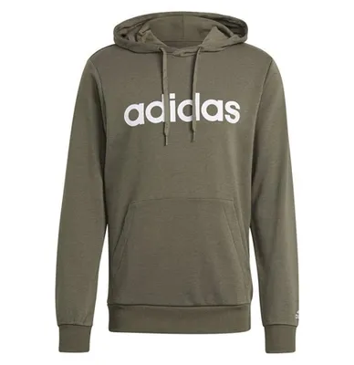 Produktbild von Adidas M LIN FT Hoodie - GK9067 grün/weiß, Farbe:Grün, Textil:S