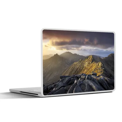 Produktbild von MuchoWow® Laptop Aufkleber Sticker Cover Blick über Arran 36.5x27.5 cm - Laptop-Sticker