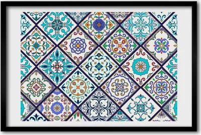 Produktbild von Bild 60x40 MDF-Rahmen, Wandkunst Keramikfliesen