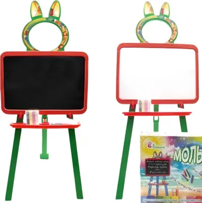 Zdjęcie produktu dla Tablica dwustronna magnetyczna / kredowa składana