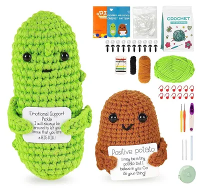 Produktbild von Häkelset für Anfänger mit Garn, Nadeln, Füllung & Anleitung
