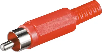 Image de goobay Cinch Stecker Kunststoff mit Knickschutz rot (Bulk)