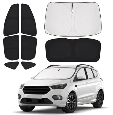 Produktbild von Sonnenschutz Auto für Ford Kuga 2020-2024, Sichtschutz Frontscheibe Seitenfenster Heckscheibe, Wärmeisolierung, UV-Schutz, 6-teiliges Set