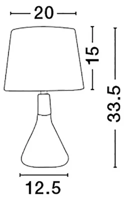 Produktbild von Nova Luce Montes Metall Tischlampe mit Textilschirm