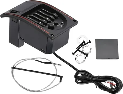 Produktbild von Gitarren Vorverstärker - Gitarren Tonabnehmersystem - Für Musikeinlagen - 5-Band-Equalizer - 6 x 7 x 6 cm - Schwarz