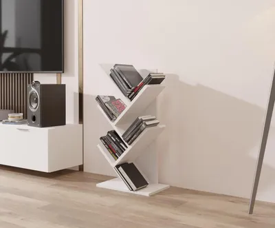 Produktbild von Famanu Bücherregal Multifunktionale Aufbewahrung - 5 Regale - Weiß