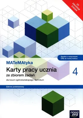 Zdjęcie produktu dla WSiP MATeMAtyka 4. Karty pracy ucznia dla liceum i technikum. Zakres podstawowy, Edukacyjny, Polski, Broszurowa okładka, 192 stron(y)