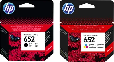 Produktbild von 1x Set Original HP Tintenpatrone F6V25AE F6V24AE HP 652 HP652 für HP Deskjet Ink Advantage 1115 - Black + Color - Leistung: BK ca. 360 / Color ca. 200 Seiten/5%