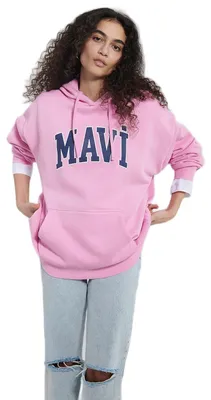 Produktbild von Mavi Damen Logo Hooded Sweatshirt Pullover, Lilac C, S