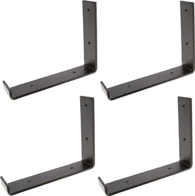 Produktbild von 4x Gerüstbrett Eisen Regal-Halterung Antike D236mm Schwarz