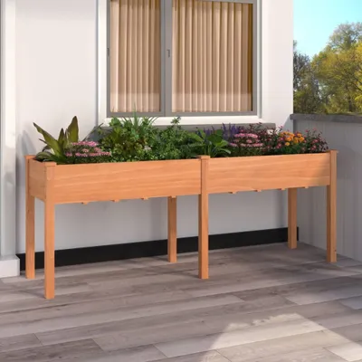Produktbild von Maison Exclusive - Pflanzkübel mit Einsatz Braun 203x53x76 cm Massivholz Tanne