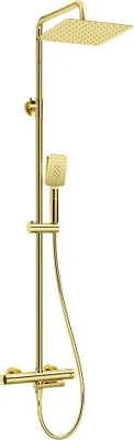 Produktbild von Duschsystem modern, mit Badewannenarmatur in gold DEANTE-30
