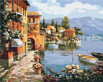 Immagine prodotto di Dipingere con i numeri Brushme 40x50 Città di mare