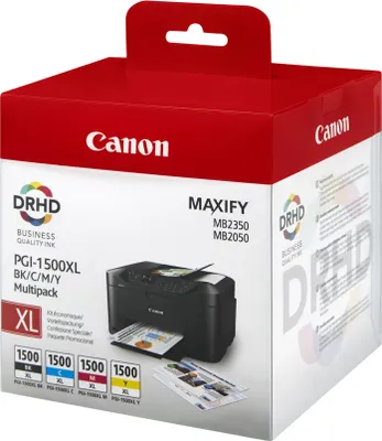 Image de Canon PGI-1500XL Cartouche d'impression Multipack noir, jaune, cyan, magenta