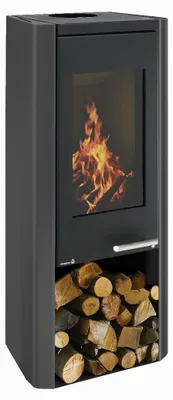 Produktbild von Wamsler Kaminofen | Myro-H Stahl mit Holzfach | 8 kW