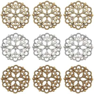 Image de Omgoods - 42 connecteurs et charms en filigrane pour la création de bijoux artisanaux