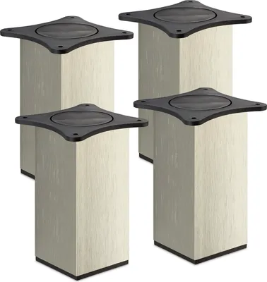 Produktbild von 4er Set Möbelfüße QUEBEC II II 150 mm Edelstahloptik