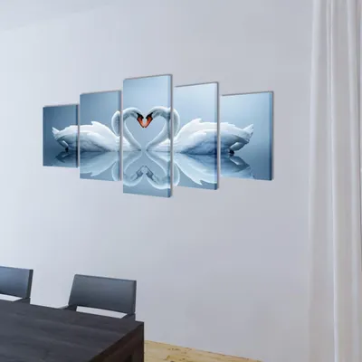 Obrázek produktu pro vidaXL Obrázky Dekorace Sada Labuť 200 x 100 cm