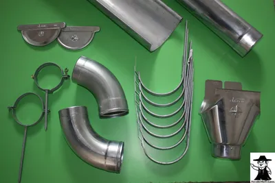 Produktbild von Dachrinnenset mit 3 m Rinnen Größe 7 tlg / 280 er / 127 mm Durchmesser 9 m