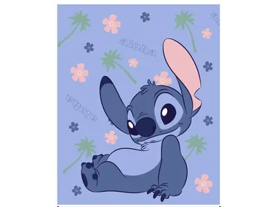 Produktbild von Disney Lilo & Stitch Fleece-Plaid, Aloha – 130 x 160 cm – Polyeste