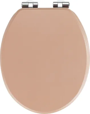 Produktbild von WENKO WC-Sitz Cuero Beige, Toiletten-Sitz in Lederoptik aus MDF mit Absenkautomatik, rostfreie Zinkdruckgussbefestigung