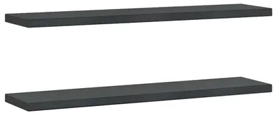 Immagine prodotto di vidaXL Mensole a muro 2 pezzi 100x23,5 cm nero acciaio inox