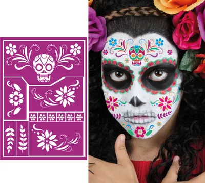 Image de Guirca Catrina Maquillage pour enfants schablone 14x20 cm Taille unique