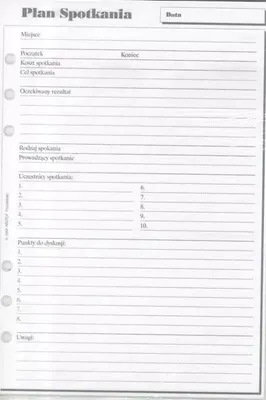 Produktbild von Wkład do organizera A5 Plan spotkań ANTRA