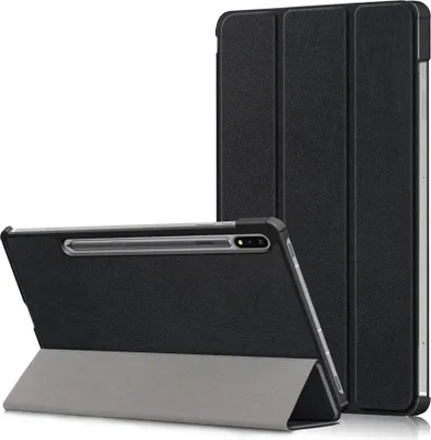 Produktbild von Samsung Galaxy Tab S7 / S8 Hülle - Tri-Fold Ständer Klapphülle mit Schlaf/Wach-Funktion - Schwarz