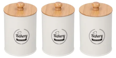 Image de Ensemble de trois récipients pour thé et café, avec couvercles