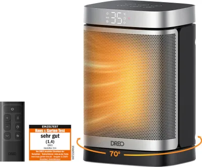 Obrázek produktu pro Ohřívač Dreo s ventilátorem: Kompaktní 1500W elektrické topení s termostatem a oscilací