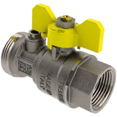 Zdjęcie produktu dla Zawór prosty za licznikiem z przyłączem Tiemme 3/4" F x 1 1/4" M