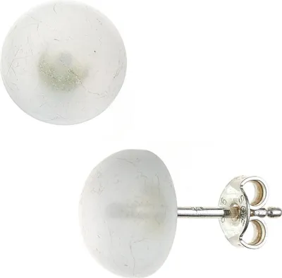 Produktbild von Ohrstecker Bergkristall 10mm 925 Silber weiß rund Ohrringe Ohrschmuck Damen