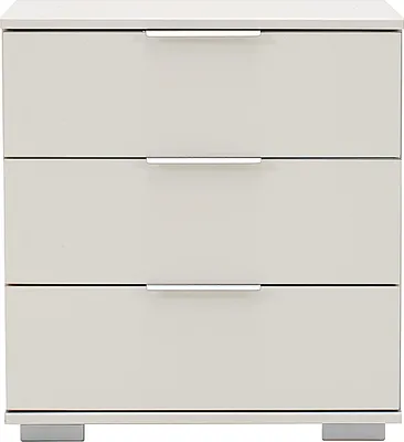Produktbild von Schlafzimmer Nachttisch Nachtschrank, auch für Boxspringbett geeignet, in weiß ELSTRA-43, B/H/T ca. 52/58/38 cm