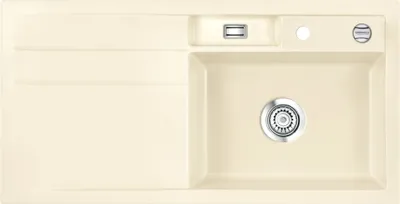 Produktbild von Spüle KeraDomo BELA 100 in JASMIN - Becken rechts mit Excenterbedienung / Systemceram / Keramikspüle