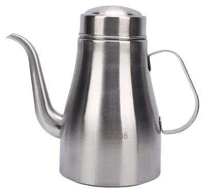 Image de Carafe à huile en acier inoxydable avec couvercle, grande capacité, récipient de stockage pour huile, bouteille à huile étanche, distributeur d'assaisonnement pour cuisine et restaurant, 32 oz